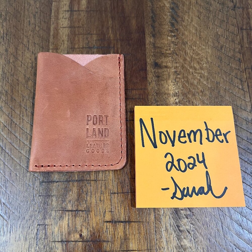 EUC Portland Leather Goods Minimalist Sunset Wallet
